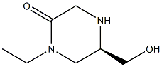 (5R)-1-Ethyl-5-(hydroxymethyl)-2-piperazinone Structure