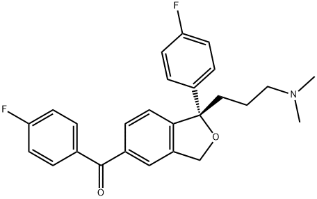 (1-(3-(diMethylaMino)propyl)-1-(4-fluorophenyl)-1,3-dihydroisobenzofuran-5-yl)(4-fluorophenyl)Methanone 구조식 이미지