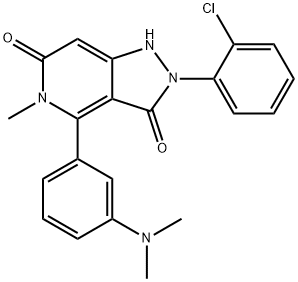 2-(2-Chlorophenyl)-4-(3-(diMethylaMino)phenyl)-5-Methyl-1H-pyrazolo[4,3-c]pyridine-3,6(2H,5H)-dione Structure
