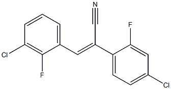(Z)-3-(3-Chloro-2-fluorophenyl)-2-(4-chloro-2-fluorophenyl)-2-propenenitrile 구조식 이미지
