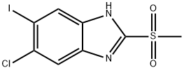 6-클로로-5-요오도-2-(메틸술포닐)-1H-벤즈미다졸 구조식 이미지
