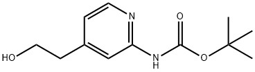 tert-Butyl (4-(2-hydroxyethyl)pyridin-2-yl)carbaMate 구조식 이미지