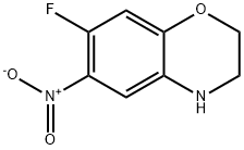 7-Fluoro-6-nitro-3,4-dihydro-2H-1,4-benzoxazine, 97% Structure