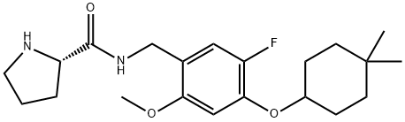 2-PyrrolidinecarboxaMide, N-[[4-[(4,4-diMethylcyclohexyl)oxy]-5-fluoro-2-Methoxyphenyl]Methyl]-, (2S)- Structure