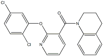 [2-(2,5-Dichlorophenoxy)-3-pyridinyl](3,4-dihydro-1(2H)-quinolinyl)methanone Structure