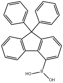 9,9-diphenyl-9H-fluoreN-4-ylboronicacid Structure