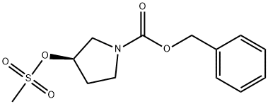 (R)-benzyl 3-(Methylsulfonyloxy)pyrrolidine-1-carboxylate Structure