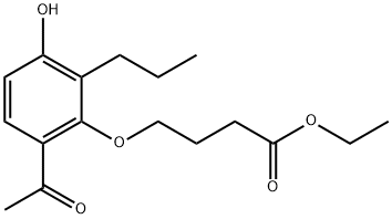 Ethyl 4-(6-Acetyl-3-hydroxy-2-propylphenoxy)butyrate Structure