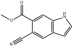 5-Cyano-indole-6-carboxylic acid Methyl ester 구조식 이미지