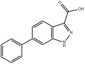 6-페닐-1H-인다졸-3-카르복실산 구조식 이미지