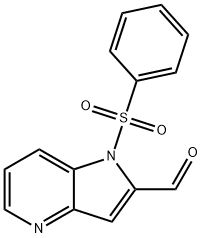 1-(페닐설포닐)-4-아자인돌-2-카브알데하이드 구조식 이미지