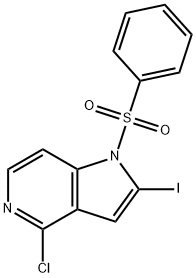 1-(Phenylsulfonyl)-4-chloro-2-iodo-5-azaindole Structure