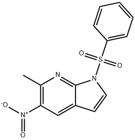 1-(Phenylsulphonyl)-6-Methyl-5-nitro-7-azaindole Structure