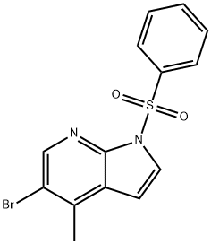 1-(페닐설포닐)-5-브로모-4-메틸-7-아자인돌 구조식 이미지