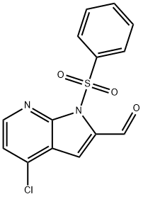 1-(Phenylsulphonyl)-4-chloro-7-azaindole-2-carbaldehyde Structure