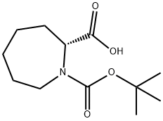 (R)-1-Boc-아제판-2-카르복실산 구조식 이미지