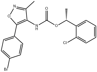 (R)-1-(2-chlorophenyl)ethyl (5-(4-broMophenyl)-3-Methylisoxazol-4-yl)carbaMate 구조식 이미지