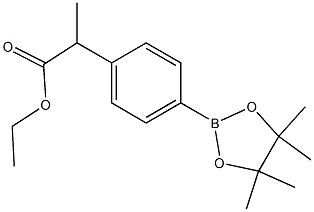 Ethyl 2-[4-(4,4,5,5-TetraMethyl-1,3,2-dioxaborolan-2-yl)phenyl]propanoate Structure