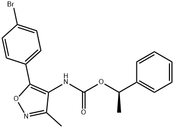 [5-(4-BroMophenyl)-3-Methylisoxazol-4-yl]carbaMic acid(R)-1-phenylethyl ester 구조식 이미지