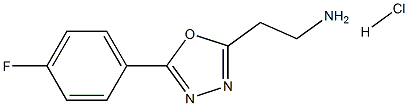 1,3,4-Oxadiazole-2-ethanamine, 5-(4-fluorophenyl)-, hydrochloride (1:1) Structure