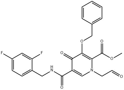 1229006-25-0 Methyl 5-[[[(2,4-difluorophenyl)methyl]amino]carbonyl]-1-(2-oxoethyl)-4-oxo-3-[(phenylmethyl)oxy]-1,4-dihydro-2-pyridinecarboxylate