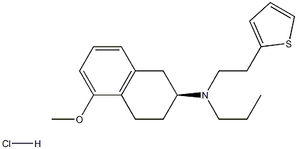 N-Propyl-N-[(2S)-1,2,3,4-tetrahydro-5-methoxy-2-naphthalenyl]-2-thiopheneethanamine hydrochloride 구조식 이미지