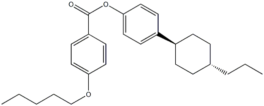 4-(Pentyloxy)benzoic acid 4-(trans-4-propylcyclohexyl)phenyl ester 구조식 이미지