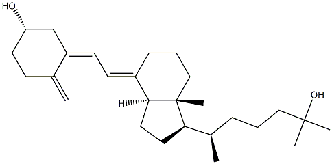 (S,E)-3-((E)-2-((1R,3aS,7aR)-1-((R)-6-hydroxy-6-Methylheptan-2-yl)-7a-Methylhexahydro-1H-inden-4(2H)-ylidene)ethylidene)-4-Methylenecyclohexanol 구조식 이미지