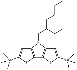 4-(2-ethylhexyl)-2,6-bis(triMethylstannyl)-4H-dithieno[3,2-b:2',3'-d]pyrrole 구조식 이미지