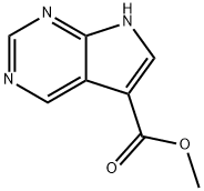 Methyl 7H-pyrrolo[2,3-d]pyrimidine-5-carboxylate 구조식 이미지