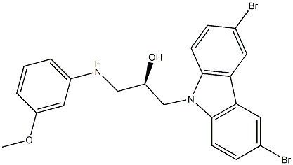 (R)-1-(3,6-dibroMo-9H-carbazol-9-yl)-3-(3-MethoxyphenylaMino)propan-2-ol Structure