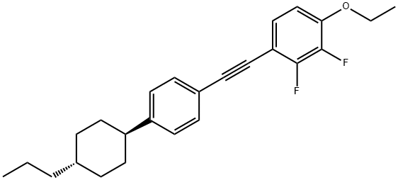 1-Ethoxy-2,3-difluoro-4-[[4-(trans-4-propylcyclohexyl)phenyl]ethynyl]benzene 구조식 이미지