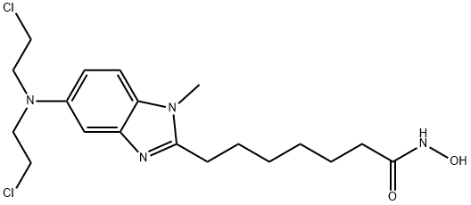 7-(5-(1,5-dichloropentan-3-yl)-1-Methyl-1H-benzo[d]iMidazol-2-yl)-N-hydroxyheptanaMide Structure