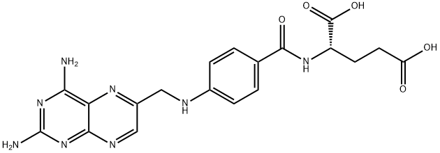 N-[4-[[(2,4-DiaMino-6-pteridinyl)Methyl]aMino]benzoyl]glutaMic Acid Structure