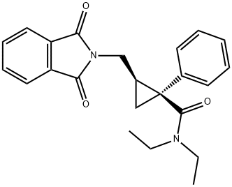 (1S,2R)-2-((1,3-dioxoisoindolin-2-yl)Methyl)-N,N-diethyl-1-phenylcyclopropanecarboxaMide Structure