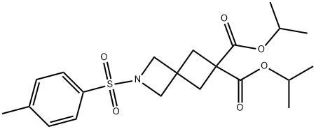 2-아자스피로[3.3]헵탄-6,6-디카르복실산,2-[(4-메틸페닐)술포닐]-,6,6-비스(1-메틸에틸)에스테르 구조식 이미지