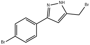 5-(브로모메틸)-3-(4-브로모페닐)-1H-피라졸 구조식 이미지