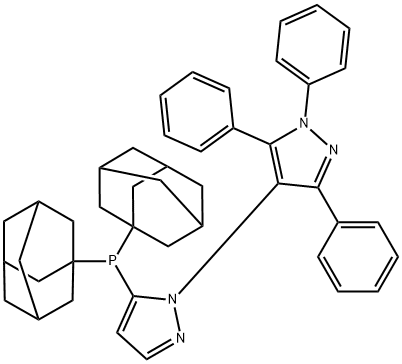 5-(Di(adamantan-1-yl)phosphino)-1',3',5'-triphenyl-1'H-1,4'-bipyrazole Structure