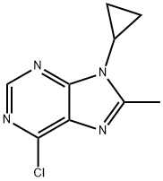 6-클로로-9-사이클로프로필-8-메틸-9H-퓨린 구조식 이미지