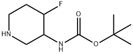 3-(Boc-aMino)-4-fluoropiperidine Structure