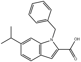 6-(1-Methylethyl)-1-(phenylMethyl)-1H-indole-2-carboxylic Acid Structure