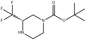 (3S)-3-(TrifluoroMethyl)-1-piperazinecarboxylic acid 1,1-DiMethylethyl Ester Structure