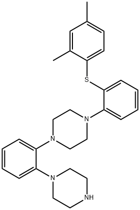 1-[2-[(2,4-diMethylphenyl)thio]phenyl]-4-[2-(1-piperazinyl)phenyl]- Piperazine 구조식 이미지