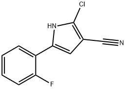 2-chloro-5-(2-fluorophenyl)-1H-pyrrole-3-carbonitrile 구조식 이미지