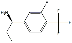 (1R)-1-[3-FLUORO-4-(TRIFLUOROMETHYL)PHENYL]PROPYLAMINE Structure