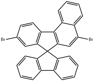 5,9-Dibromospiro[7H-benzo[c]fluorene-7,9'-[9H]fluorene] 구조식 이미지