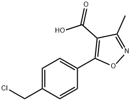 5-(4-(CHLOROMETHYL)PHENYL)-3-METHYLISOXAZOLE-4-CARBOXYLIC ACID Structure
