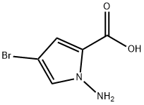 1-AMINO-4-BROMO-1H-PYRROLE-2-CARBOXYLIC ACID Structure