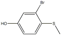 3-브로모-4-(메틸티오)페놀 구조식 이미지