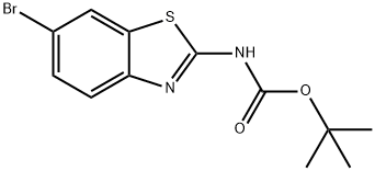 (6-BroMo-benzothiazol-2-yl)-carbaMic acid tert-butyl ester 구조식 이미지